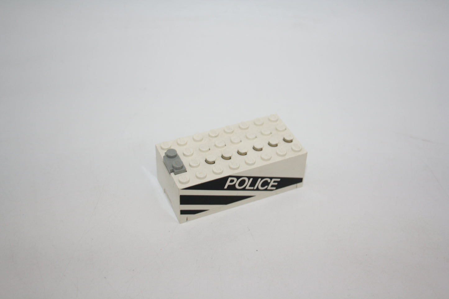 LEGO® - Elektro 9-V-Batteriefach, klein, mit „POLICE“ und schwarzen Streifenmuster inkl. Deckel - 4760c00pb01 - Stein/Brick