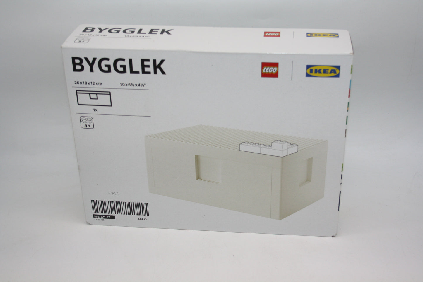 LEGO® - Bygglek LEGO Box mit Deckel - weiß - Aufbewahrung - neu/unbenutzt