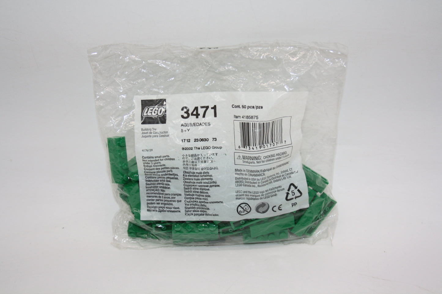 LEGO® Bulk Bricks Set - 3471 1x4 Green Bricks - Neu/Ungeöffnet