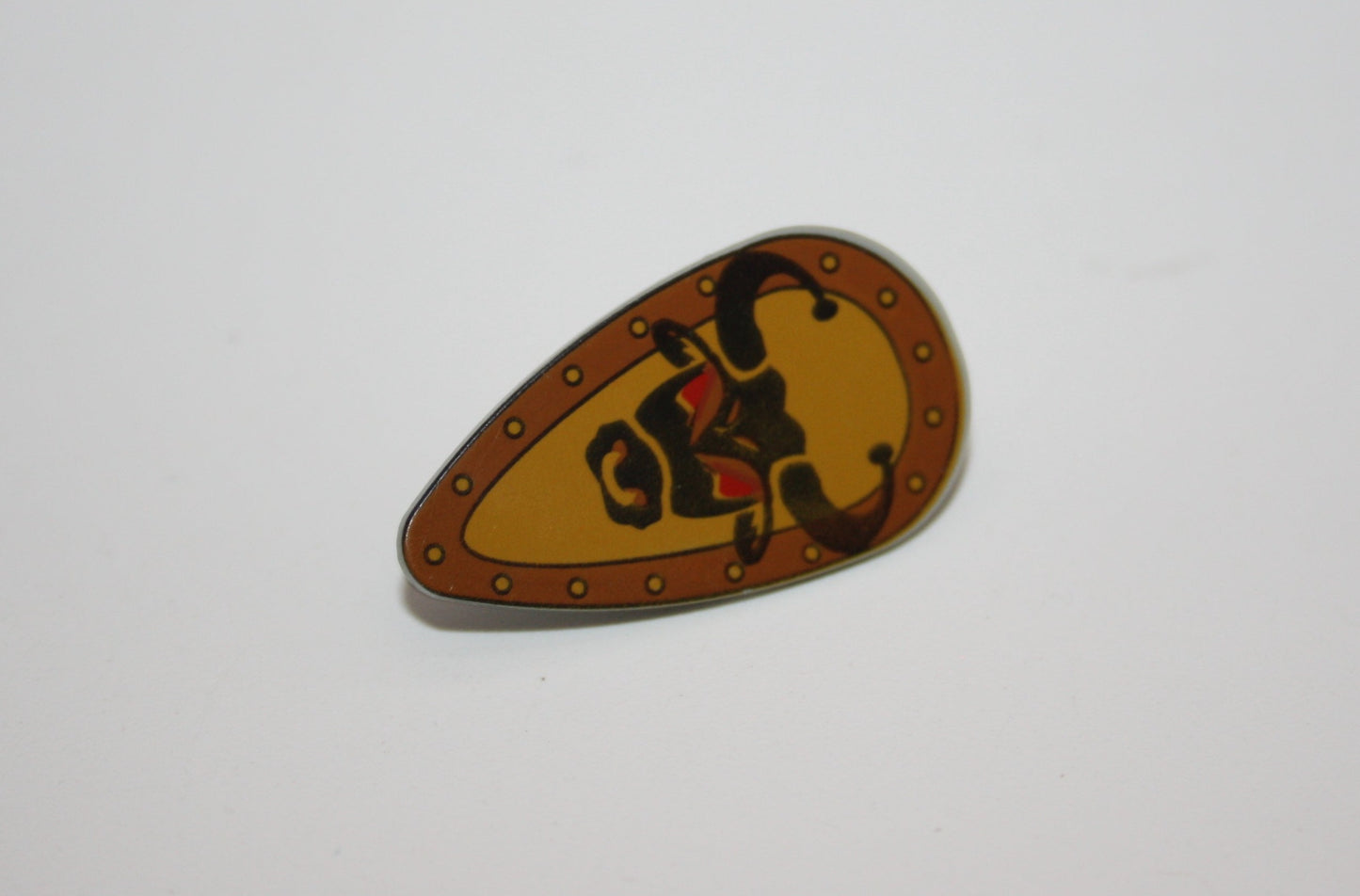 LEGO®- Schutzschild - Schild eiförmig - mit Stierkopf schwarz auf gelbem Muster (gedruckt) - 2586p4g - Rüstung - Accessoires/Zubehör