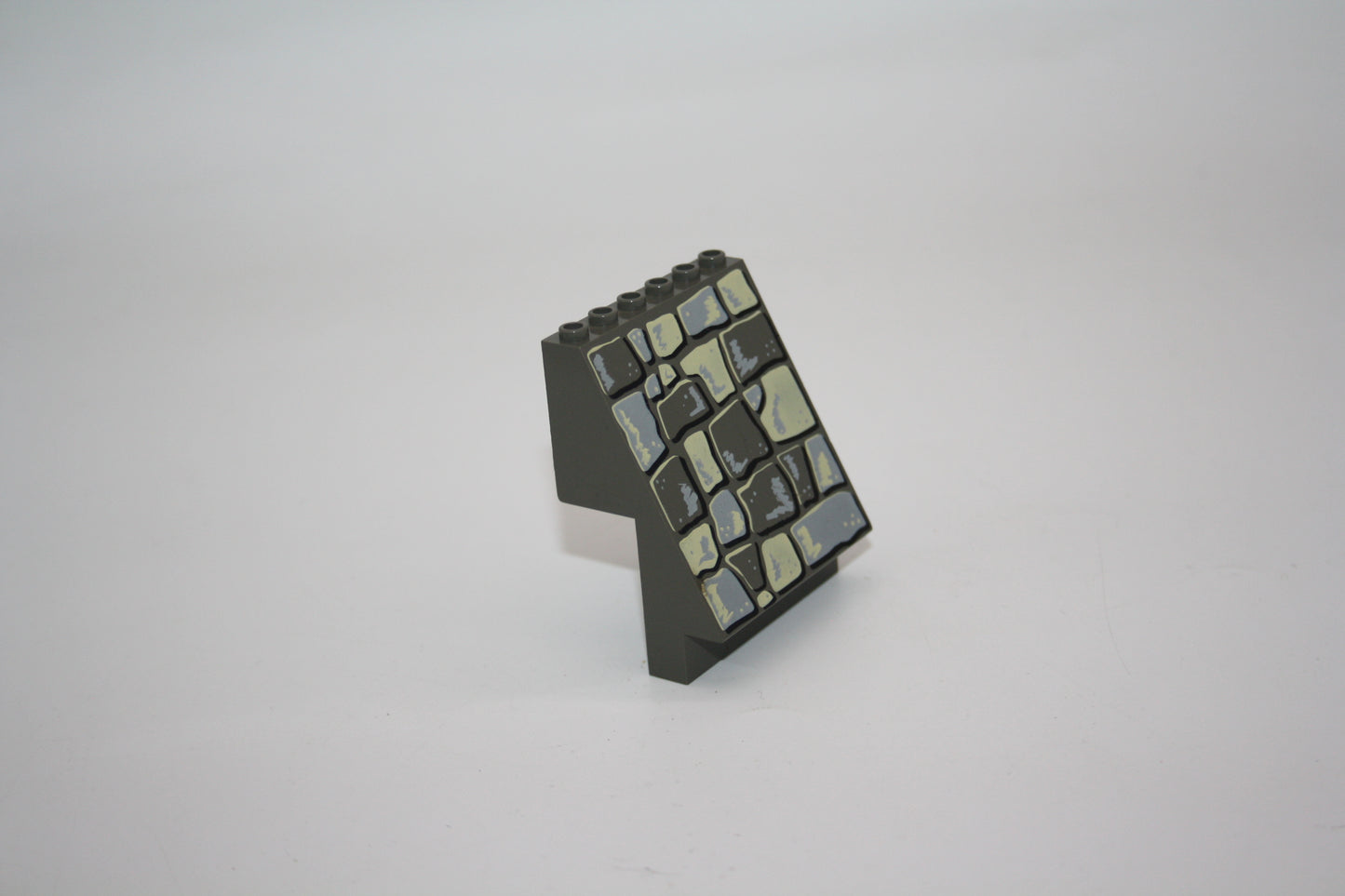 LEGO® - 4x6x6 Panel Schräg mit mehrfarbigen Felsmuster - 30102 - dunkelgrau