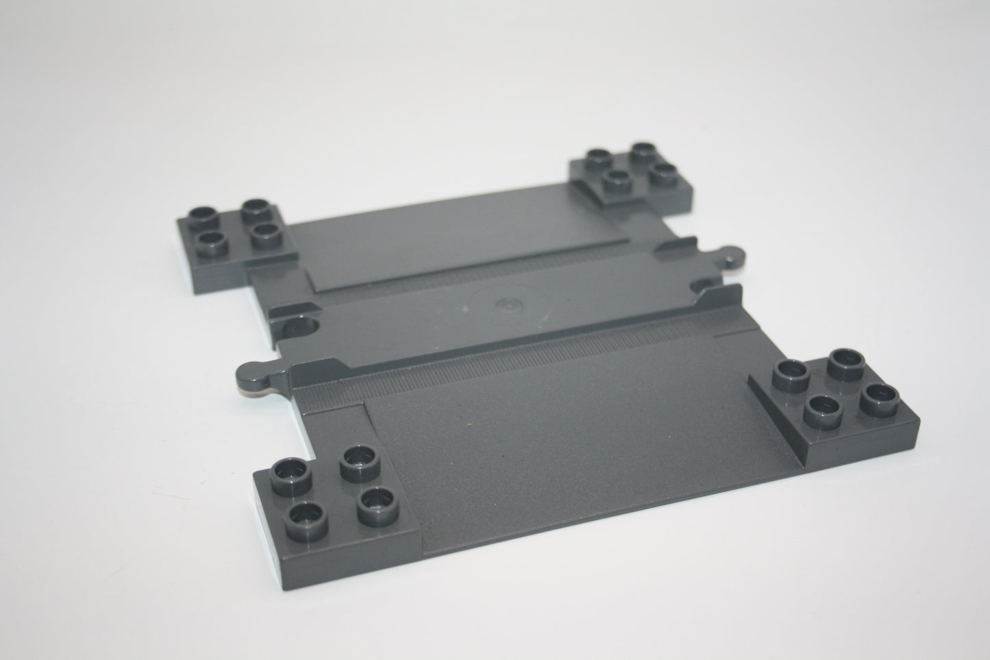 Duplo - Bahnübergang Gleise  - neugrau/hellgrau - Schienen - Eisenbahn