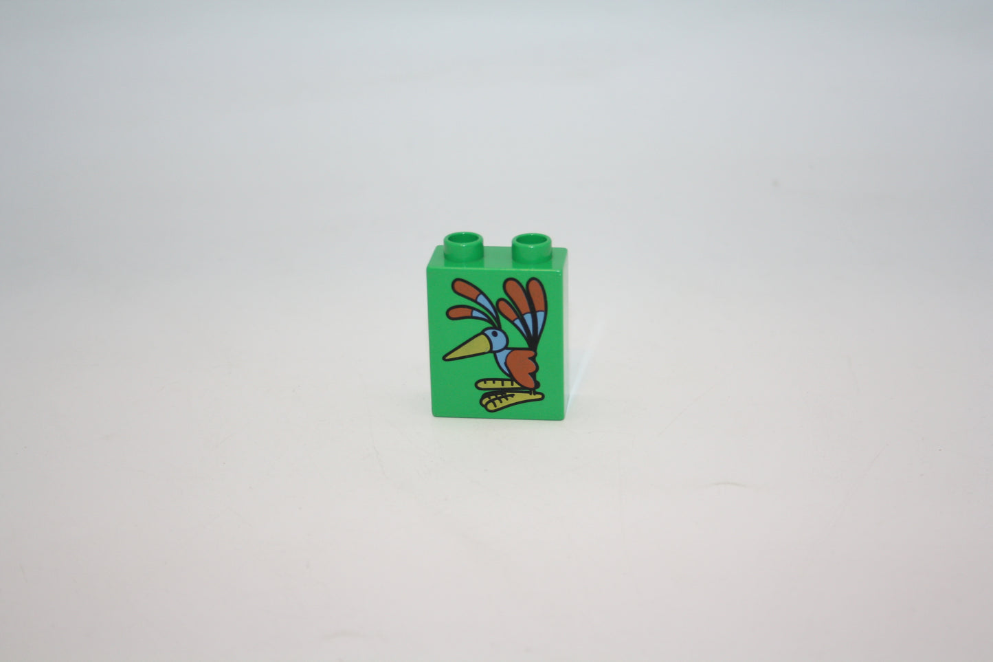 Duplo - Feder aus Bob der Baumeister - 2er - 1x2Noppen - grün - Motivstein