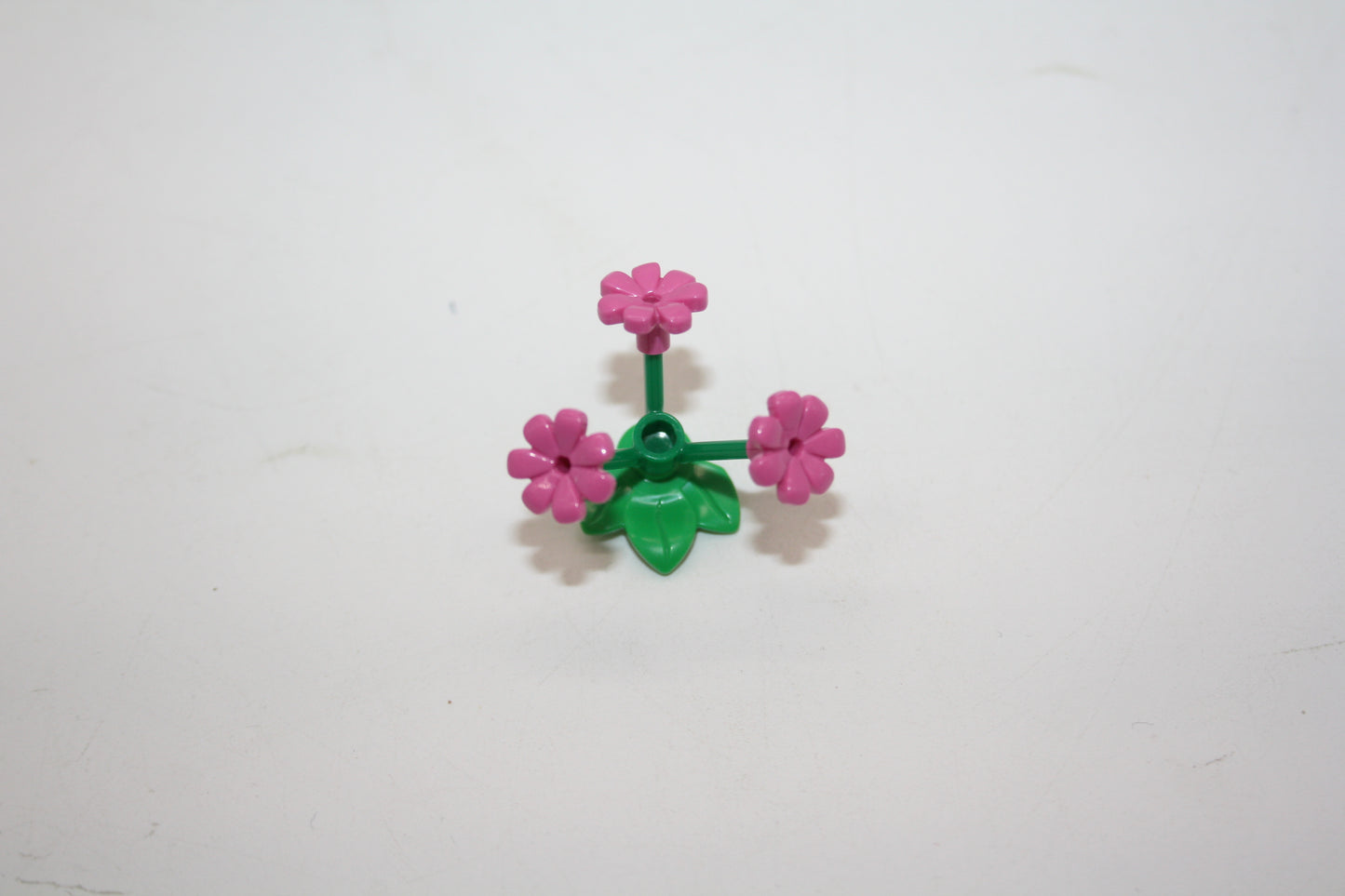 LEGO® Blume - drei Blüten auf Stiel & Blatt - 2486+32607+3x32606 - Grünzeug/Blätter