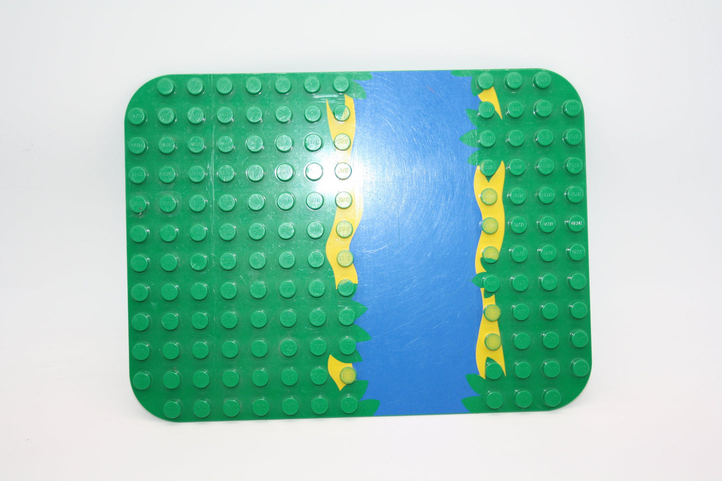 Duplo - 12x16 Grundplatte mit Fluss - grün - Bauplatten - Grundplatten - Platten