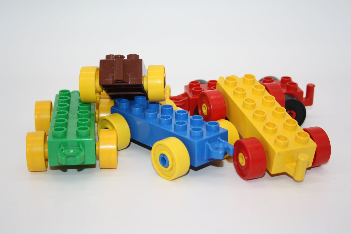 Duplo - 5x Breitreifen Fahrwerke Sparpaket - Bunt gemischt - Anhänger/Wagon - Fahrwerke