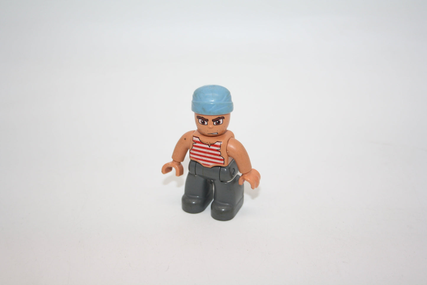 Duplo - Pirat mit Kopftuch - dunkelgraue Hose gestreiftes Oberteil - Figur - Piraten
