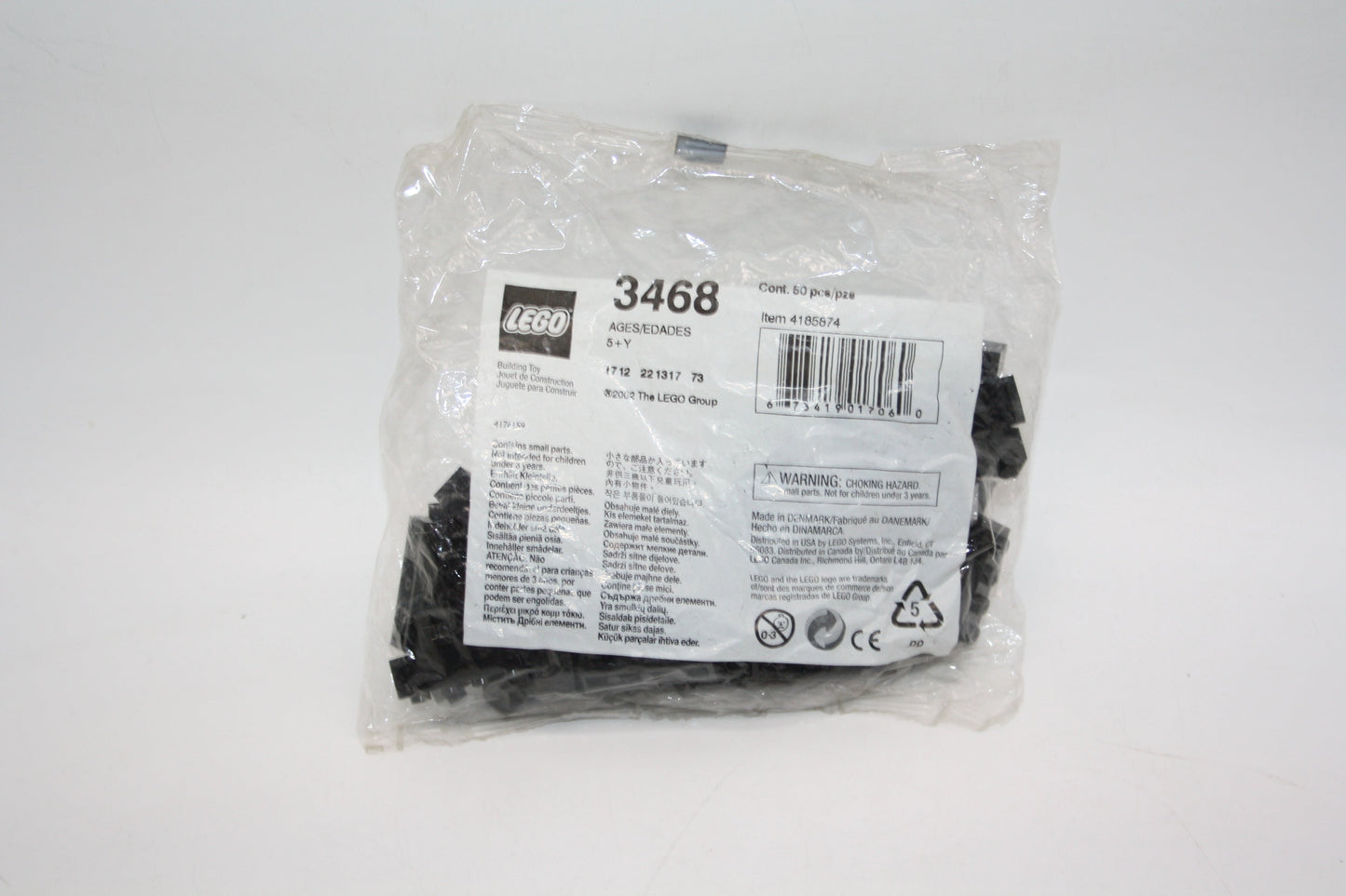 LEGO® Bulk Bricks Set - 3468 1x4 Black Bricks - Neu/Ungeöffnet - Creator Sets