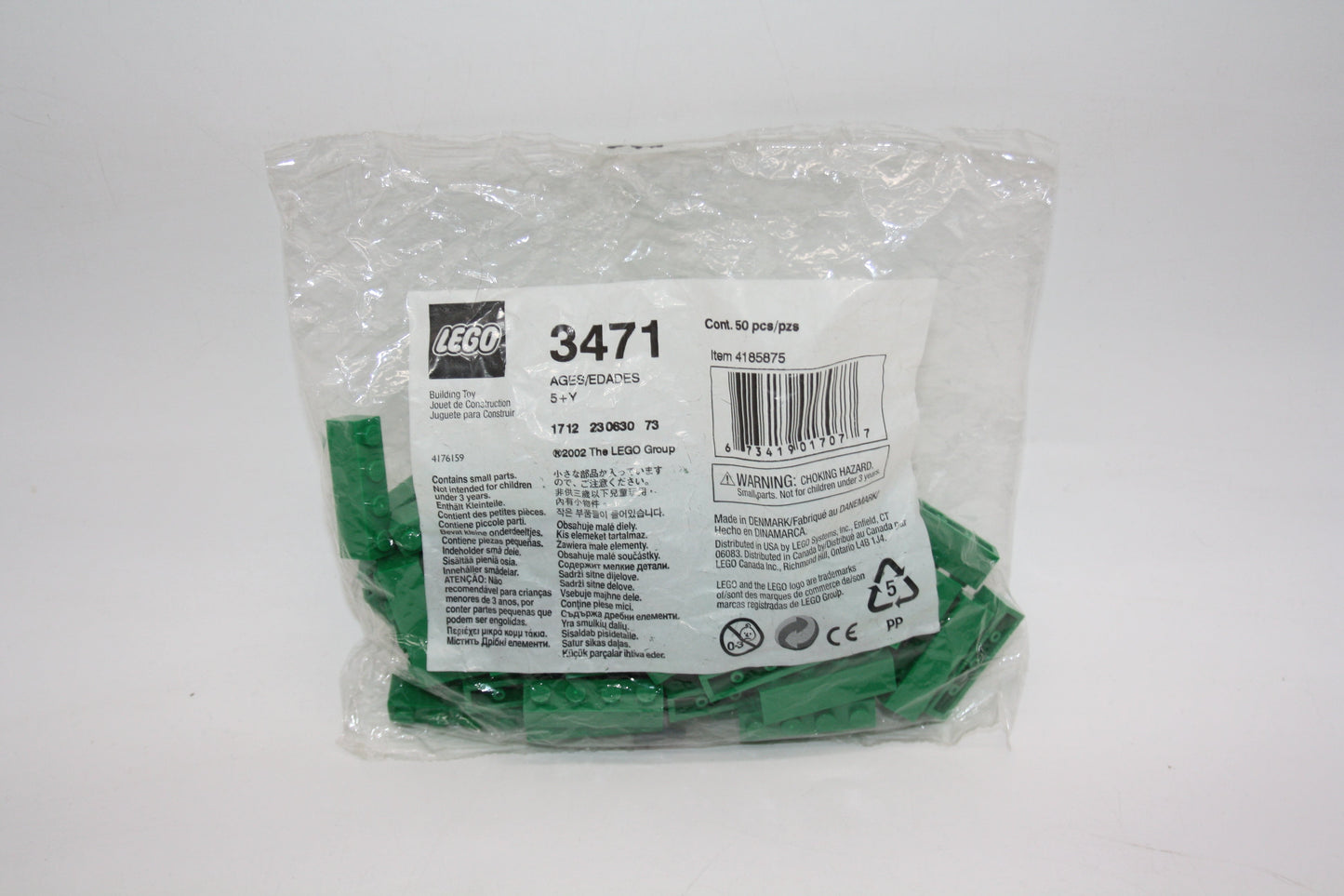 LEGO® Bulk Bricks Set - 3471 1x4 Green Bricks - Neu/Ungeöffnet - Creator Sets