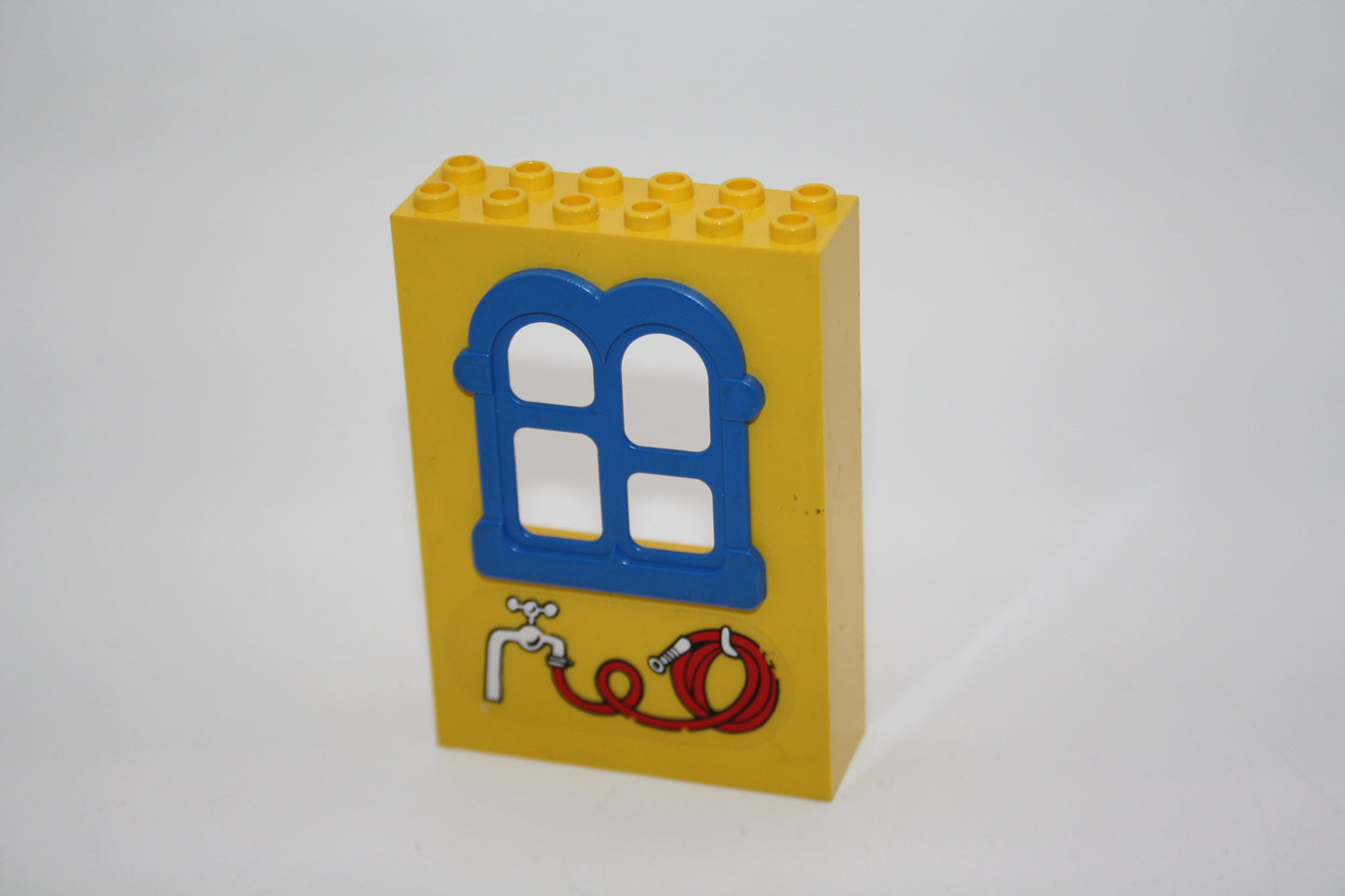 LEGO® Fabuland - Gebäudewand/Wand/Wände (2x6x7)- x635 x636 x637 - versch. Farben - gelb-blaues Doppelfenster