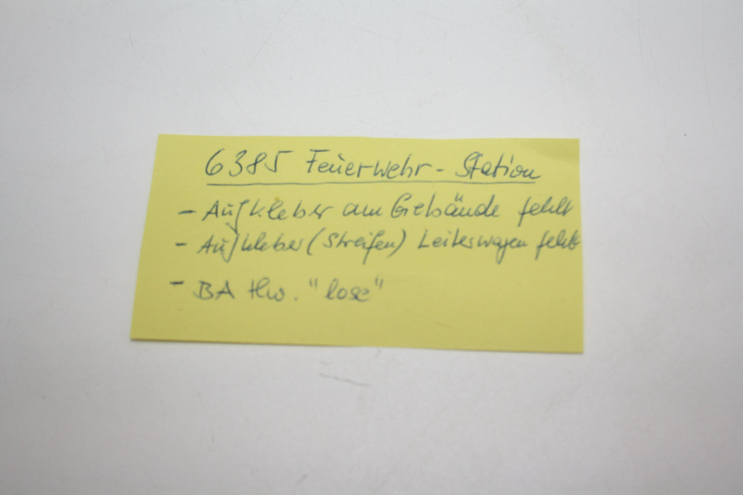 LEGO® System/City Set - 6385 Feuerwehr Station - inkl. BA (Unvollständig) - City/System Sets