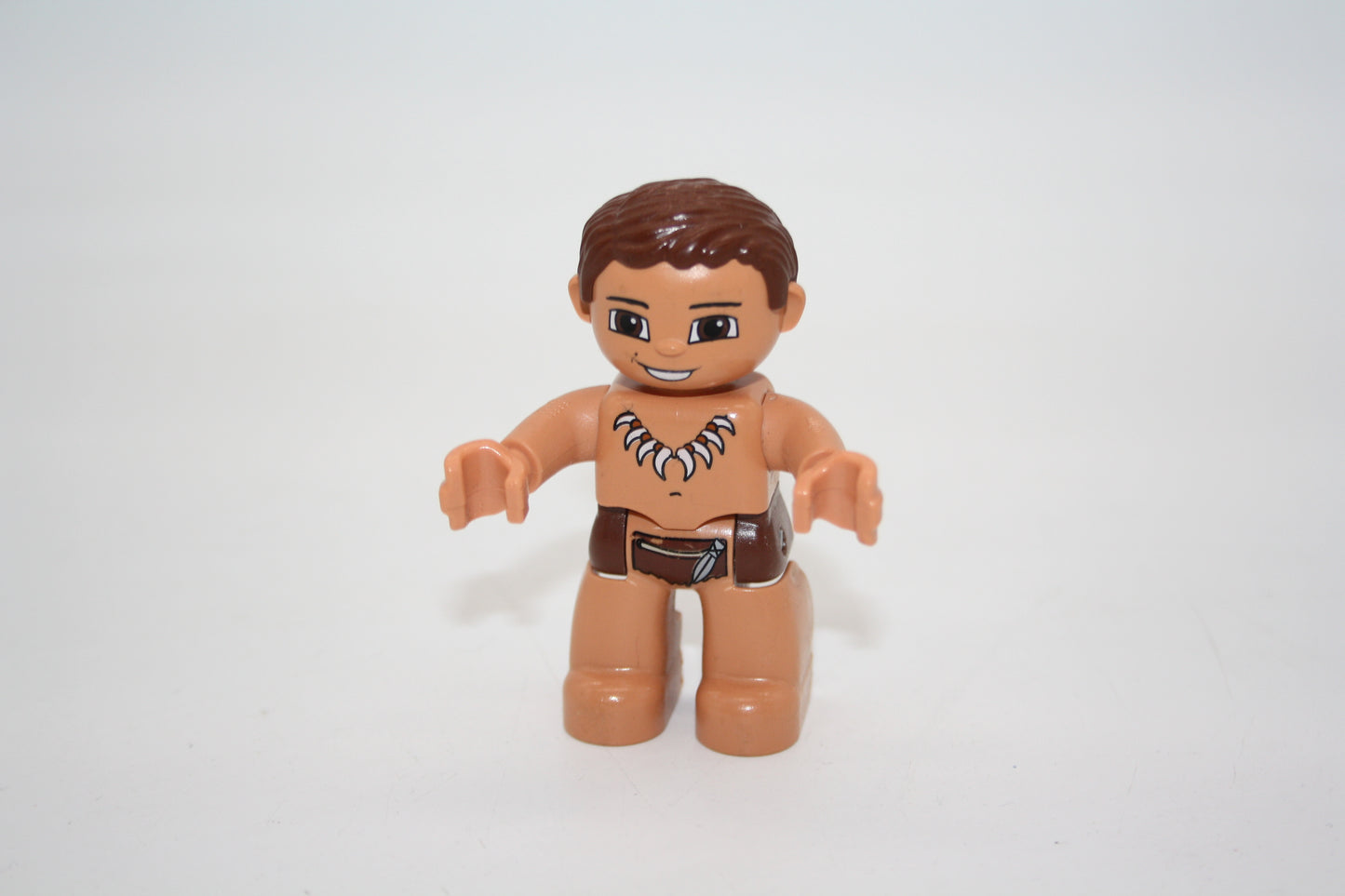 Duplo - Steinzeit Mann - braune Haare mit Knochenkette - Doug - Figur