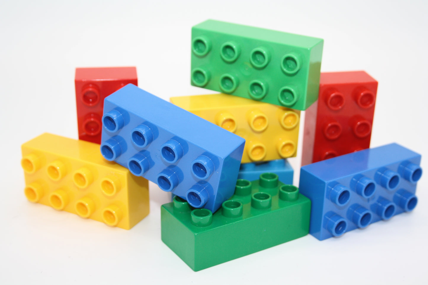 Duplo - 10x 8er Steine (2x4 Noppen) - Grundfarben - Sparpaket