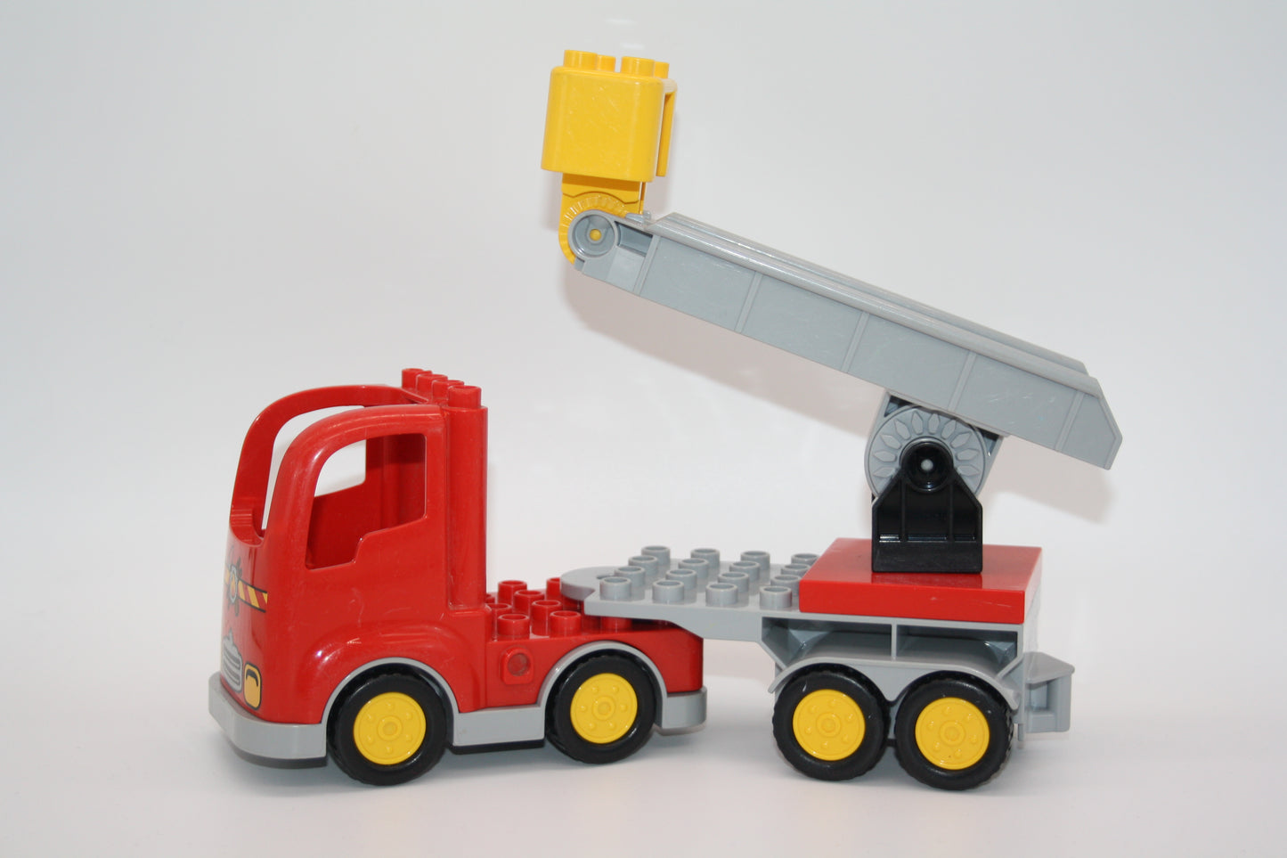 Duplo - Feuerwehr Leiterwagen/ Drehleiter - rot/grau - LKW/Lastwagen - Fahrzeuge