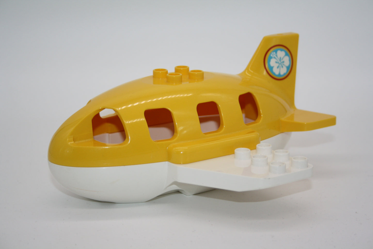 Duplo - Passagierflugzeug - ohne Fahrwerk - gelb/weiß - Flieger/Flugzeug - B-Ware