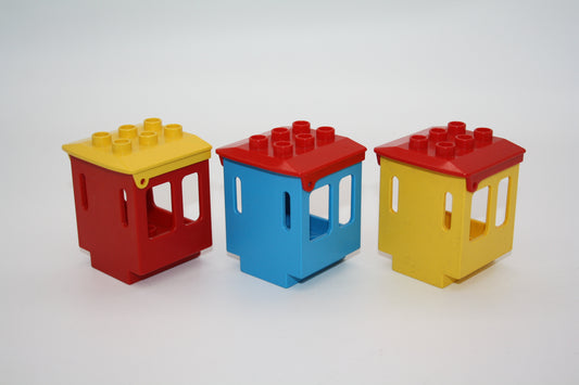 Duplo - Kabinen für Schiebeloks & Wagons/Waggons hoch - vers. Farben - Eisenbahn