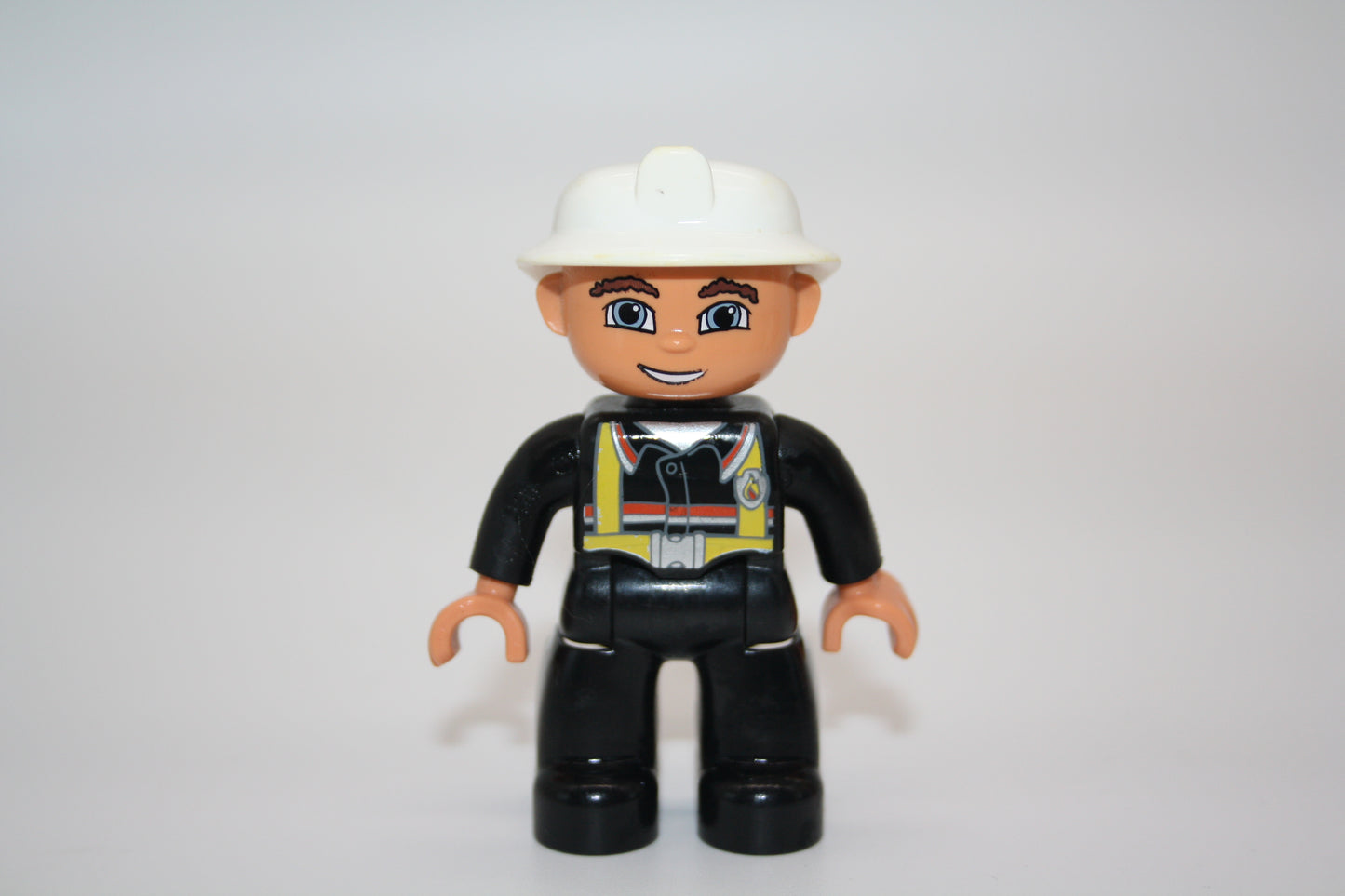 Duplo - Feuerwehrmann - weißer Helm - Feuerwehr - Figur