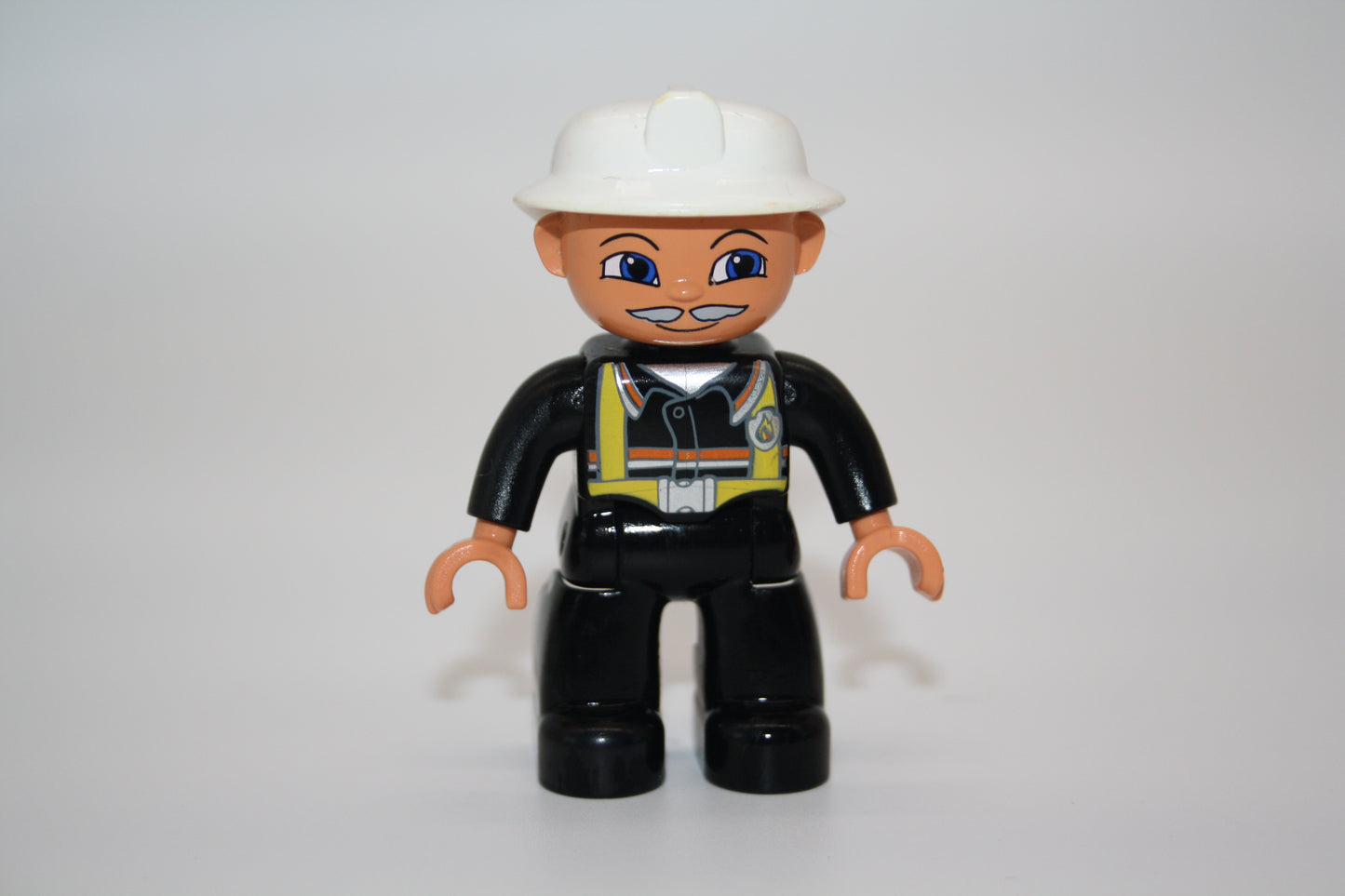 Duplo - Feuerwehrmann - weißer Helm - Norres - Feuerwehr - Figur