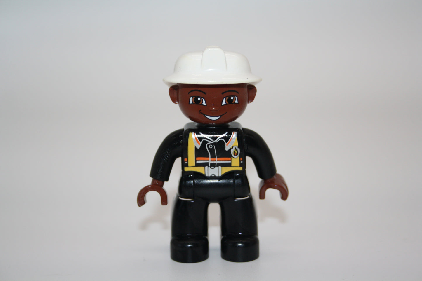 Duplo - Feuerwehrmann - weißer Helm - Deacon - Feuerwehr - Figur