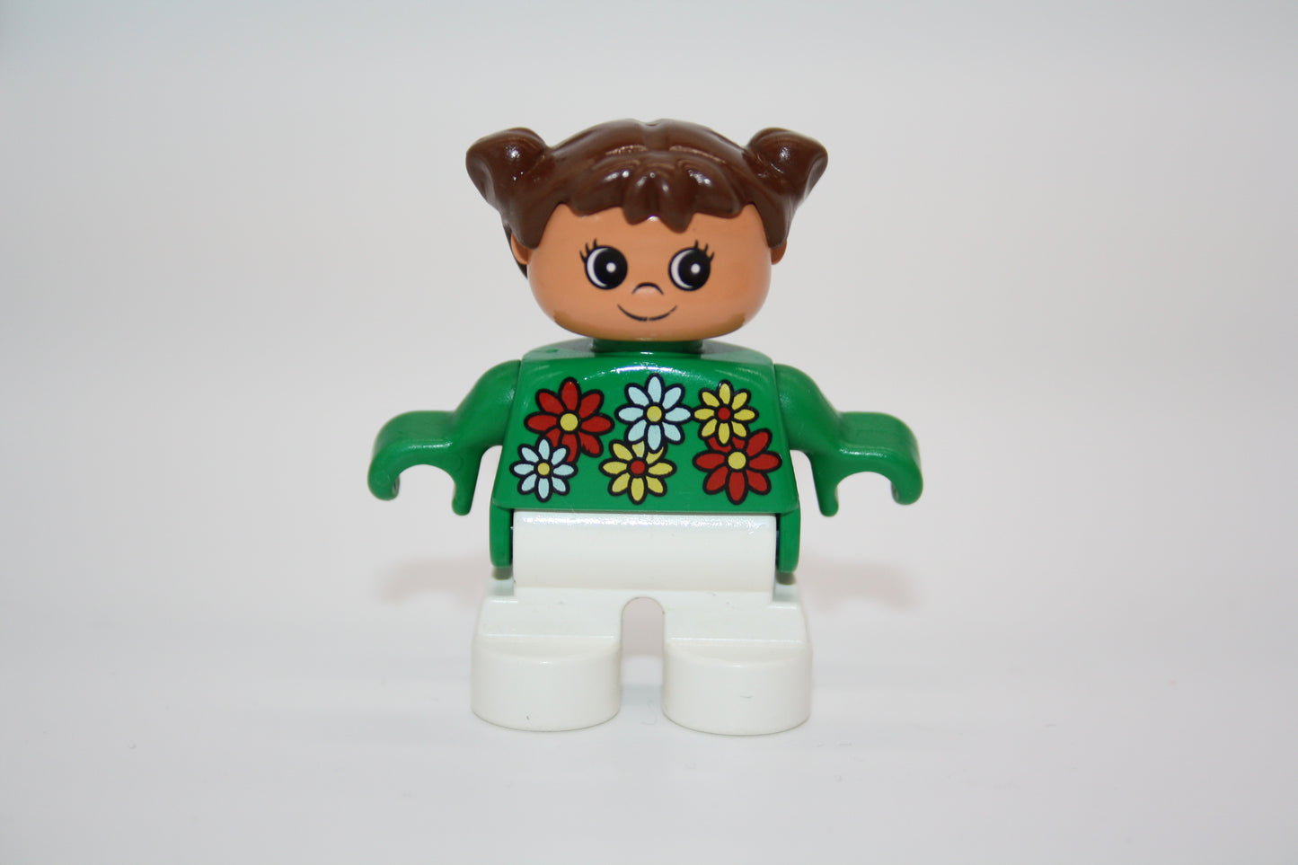Duplo - Mädchen - weiße Hose/grüner Pulli m. Blumen - Figur