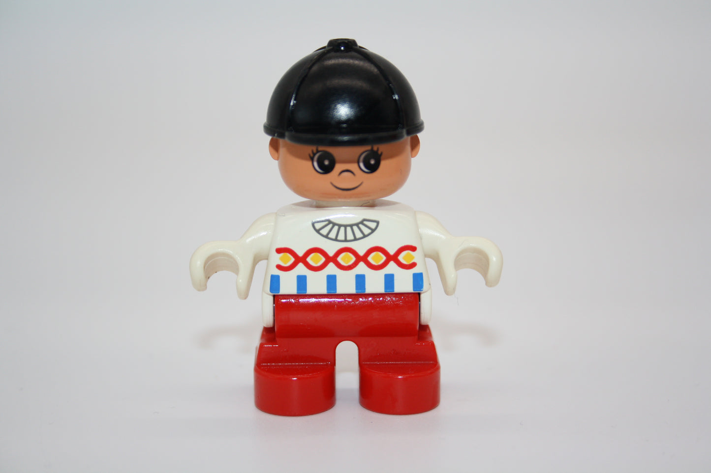 Duplo - Mädchen - Reiterin - rote Hose/weißer Pulli - Figur