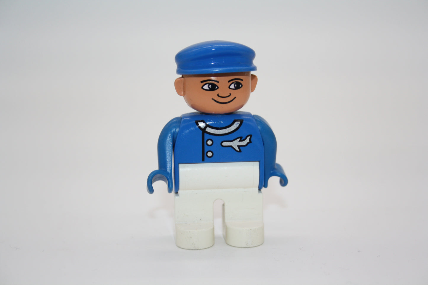 Duplo - Pilot - weiße Hose/blaues Oberteil m. Flugzeug - Mann - Figur