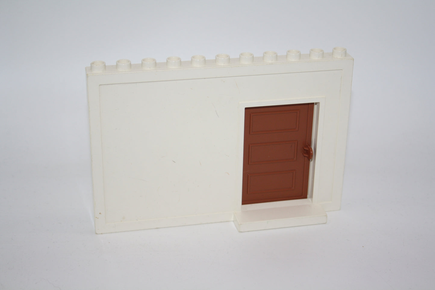 Duplo - Retro/Vintage Puppenhaus Wand m. Schiebetür - weiß - große Teile