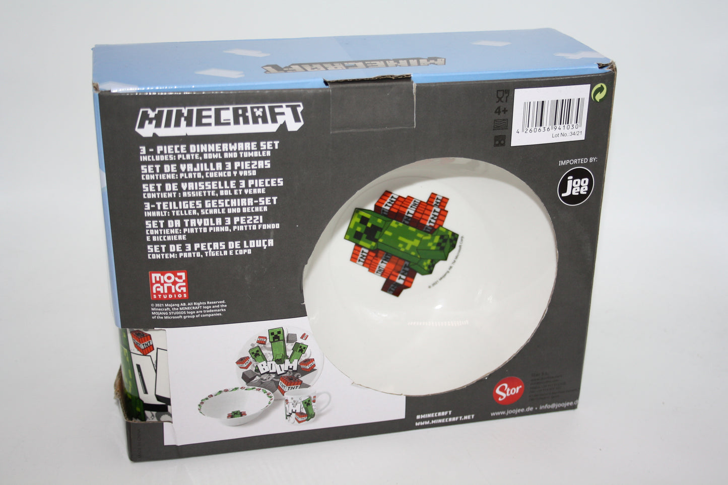 Mojang Studios - 3Tlg. Minecraft Frühstücksgeschirr - No: 3421 - neu/ungeöffnet