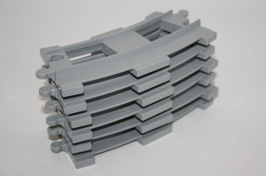 Duplo - 6x Kurve/ gebogene Gleise  - weißgrau - Schienen - Eisenbahn