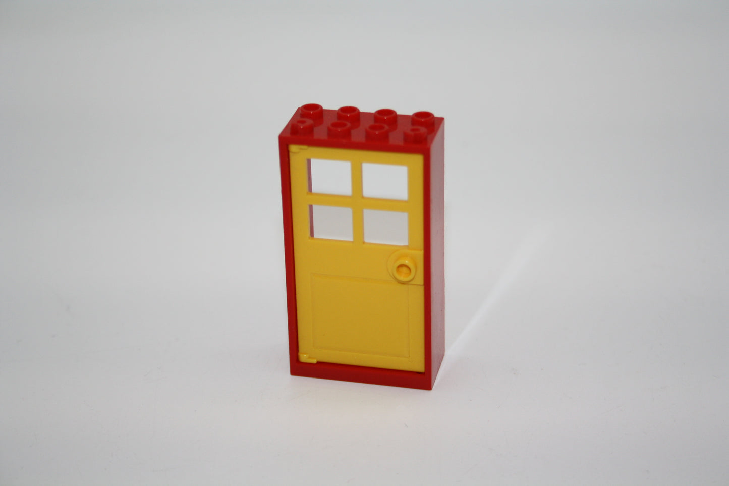 LEGO® - Tür (2x4x6) mit Einsatz - 60599 + 60623 - roter Rahmen/gelbe Tür