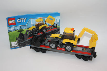 LEGO® City/Eisenbahn Set - 60098 Schwerlastzug - Waggon/Wagon - inkl. BA