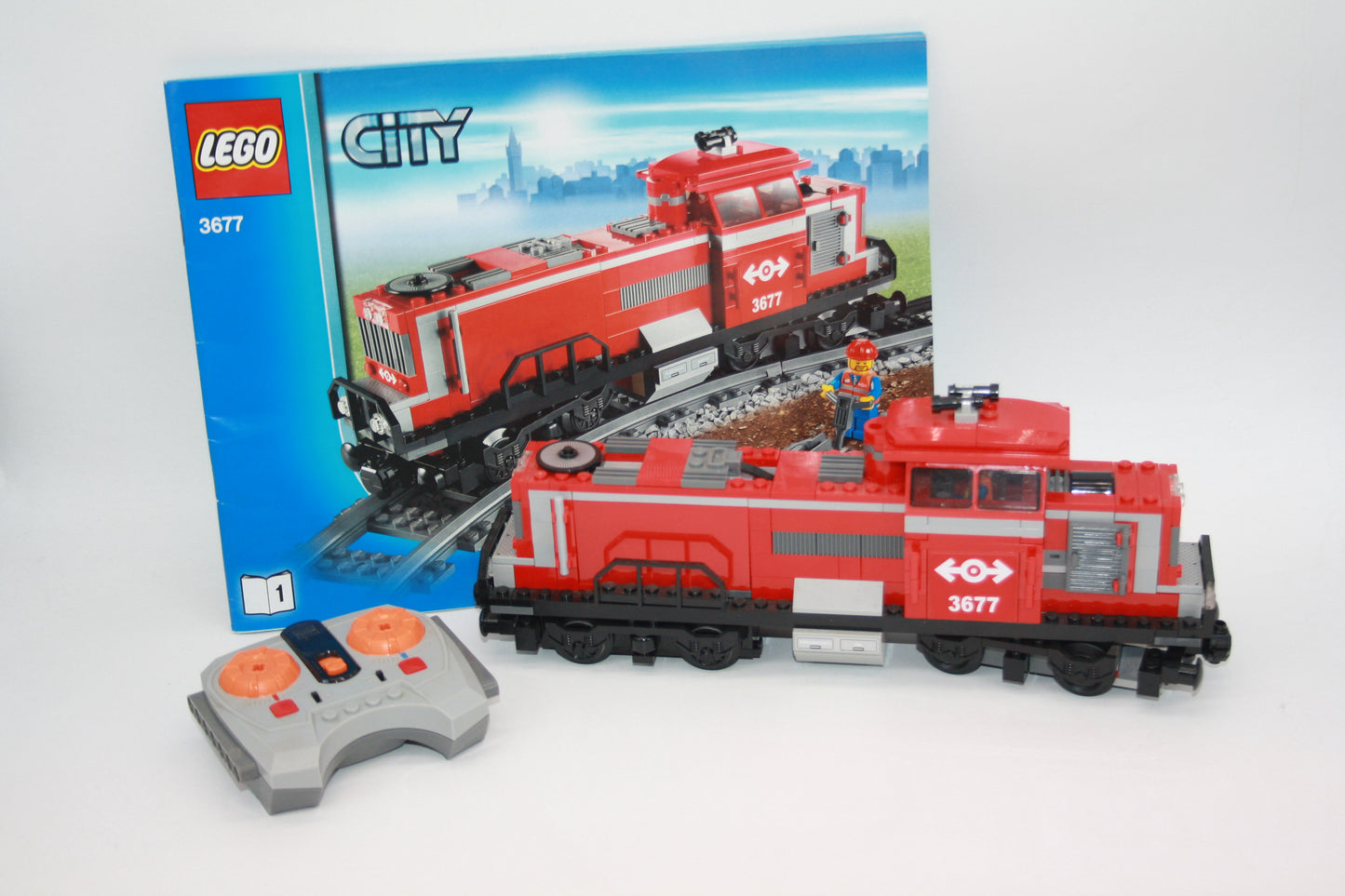 LEGO® Eisenbahn - Lok/Disellok/Güterzug + RC Steuerung - aus 3677 - LOK/Wagon - inkl. BA