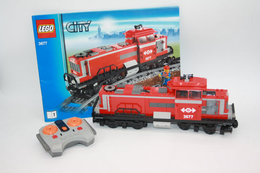 LEGO® Eisenbahn - Lok/Disellok/Güterzug + RC Steuerung - aus 3677 - LOK/Wagon - inkl. BA