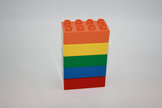 Duplo - 5x 8er Steine (2x4 Noppen) - Sparpaket