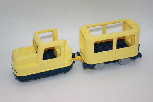 Duplo - E-Lok + Personen im Sparpaket 10248 - Cremegelb - Eisenbahn - Wagon/Waggon - neu/unbespielt