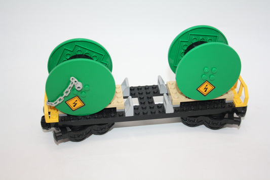 LEGO® City/Eisenbahn - Flachwagon mit Kabeltrommeln aus 60052 - Waggon/Wagon