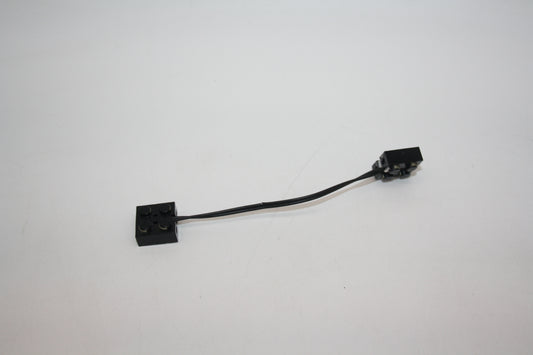 LEGO® - Elektro Draht mit Ziegel 2 x 2 x 2/3 Enden 15L - 5306 - schwarz - Stein/Brick