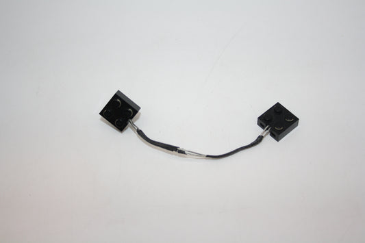 LEGO® - Elektro Draht mit Ziegel 2 x 2 x 2/3 Enden 15L - abisoliert - 5306 - schwarz - Stein/Brick