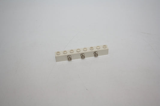 LEGO® - Leuchtstein 1x8 mit 3 Frontlichtprismen - 2500c01 - weiß - Stein/Brick