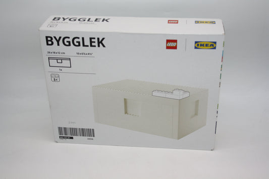 LEGO® - Bygglek LEGO Box mit Deckel - weiß - Aufbewahrung - neu/unbenutzt