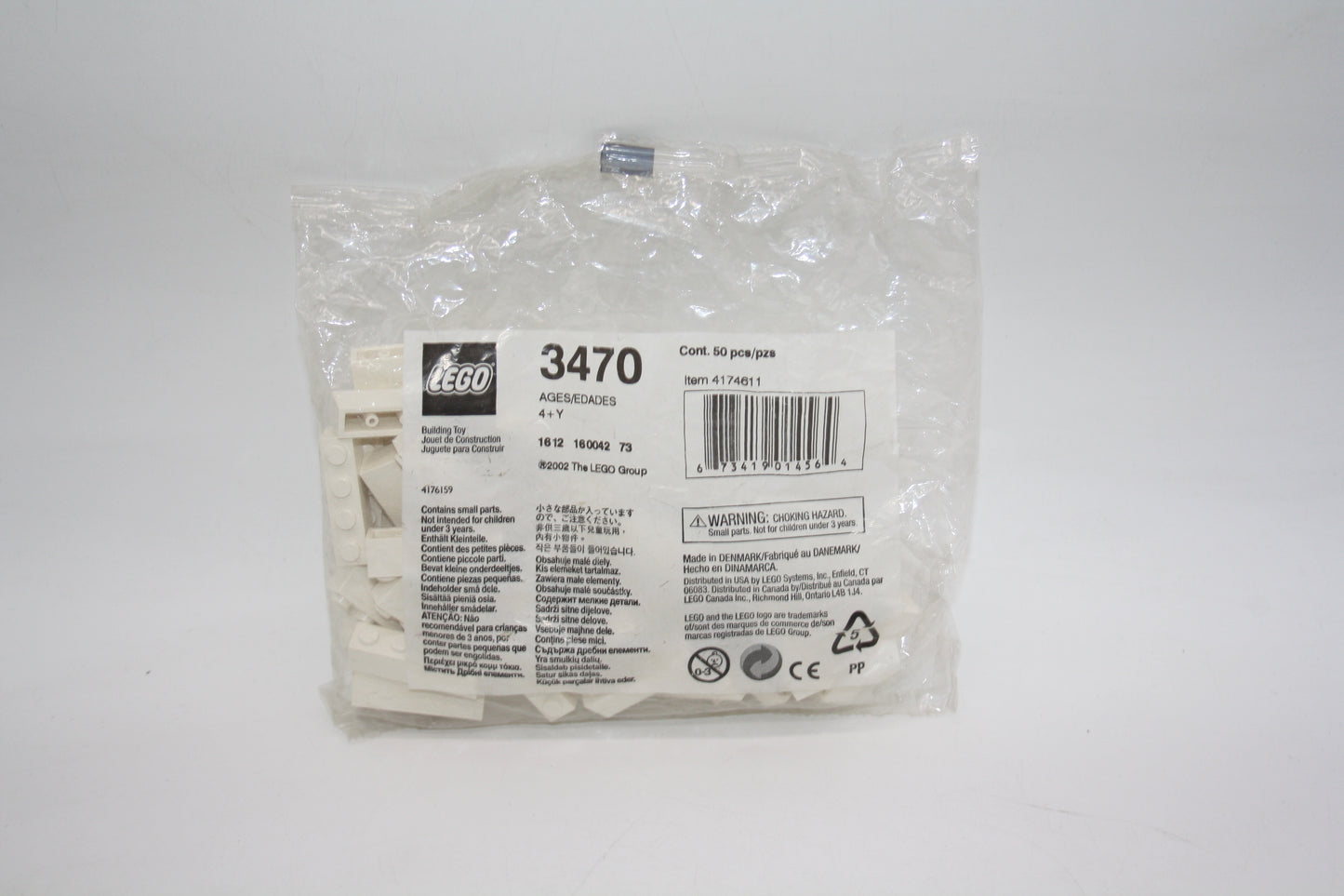 LEGO® Bulk Bricks Set - 3470 1x4 White Bricks - Neu/Ungeöffnet