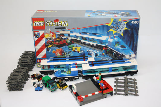 LEGO® Eisenbahn Set - 4560 Eisenbahn Personen- u. Autoreisezug o. T - inkl. BA & Ovp (Unvollständig)