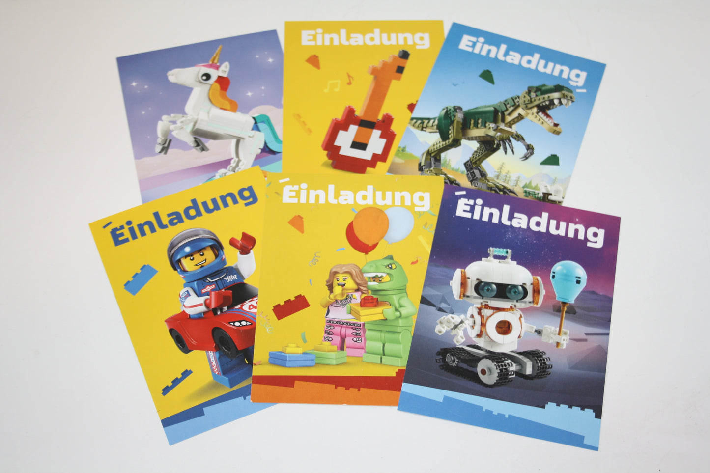 LEGO® - Geburtstags Einladungskarten - 5 Stück