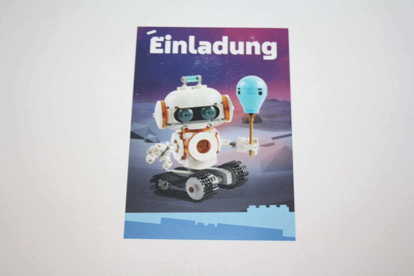 LEGO® - Geburtstags Einladungskarte - Roboter