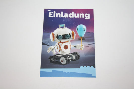 LEGO® - Geburtstags Einladungskarte - Roboter