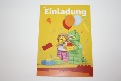 LEGO® - Geburtstags Einladungskarten - 5 Stück