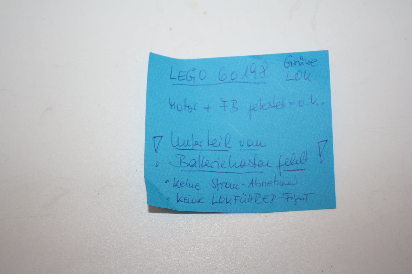 LEGO® Eisenbahn - Lok aus 60198 - Unvollständig