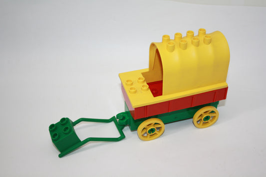 Duplo - Westernkutsche/Planenwagen - roter Aufsatz - Wilder Westen - Kutschen - Fahrzeuge