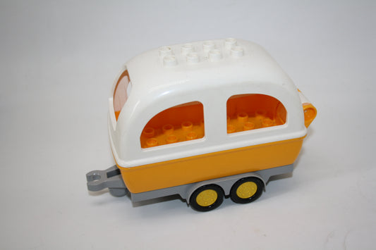 Duplo - Alter Wohnwagen - gelb/weiß - Anhänger - Fahrzeuge