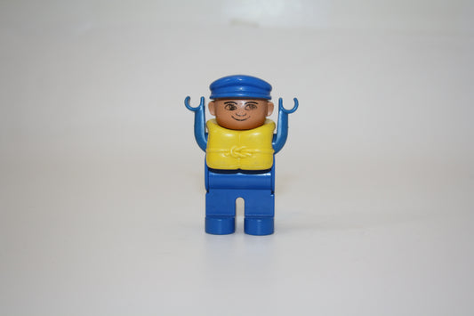 Duplo - Matrose m. Schwimmweste - Seefahrer - blaue Hose/blaues Oberteil - Mann - Figur